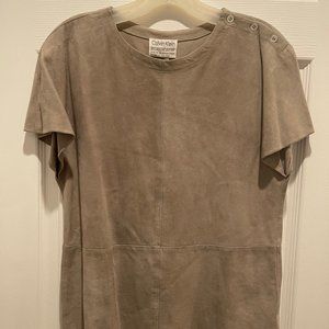 Calvin Klein - 100% genuine leather blouse in taupe